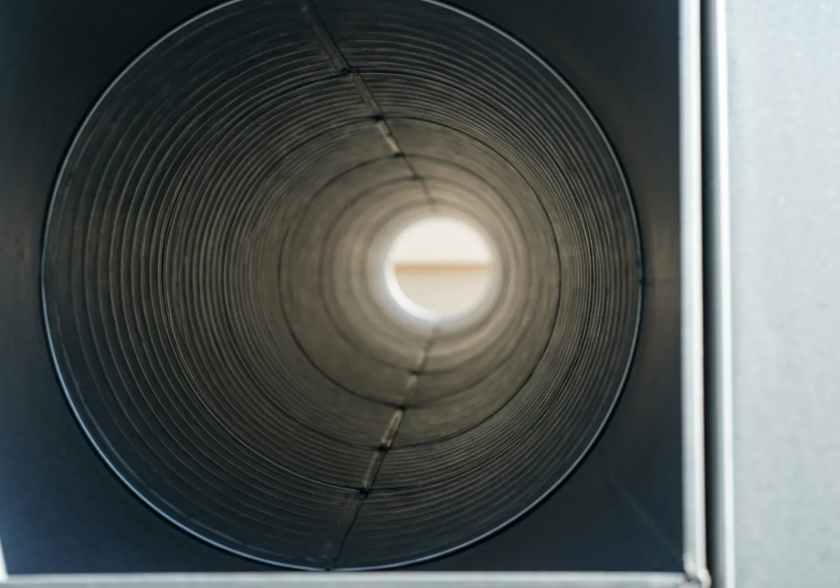 After — air duct cleaning: Dust-laden supply ducts cleaned to improve airflow and indoor air quality.