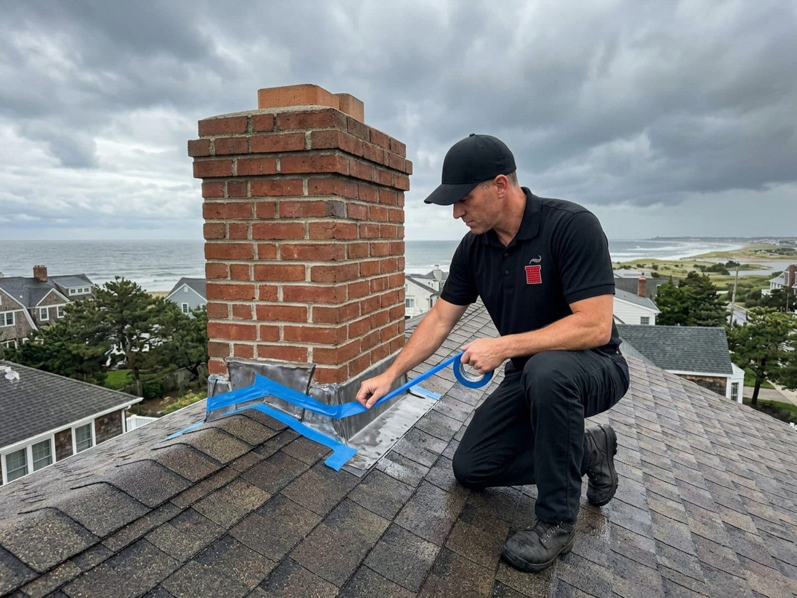 Chimney waterproofing work by Jersey Chimney Pros in barnegat