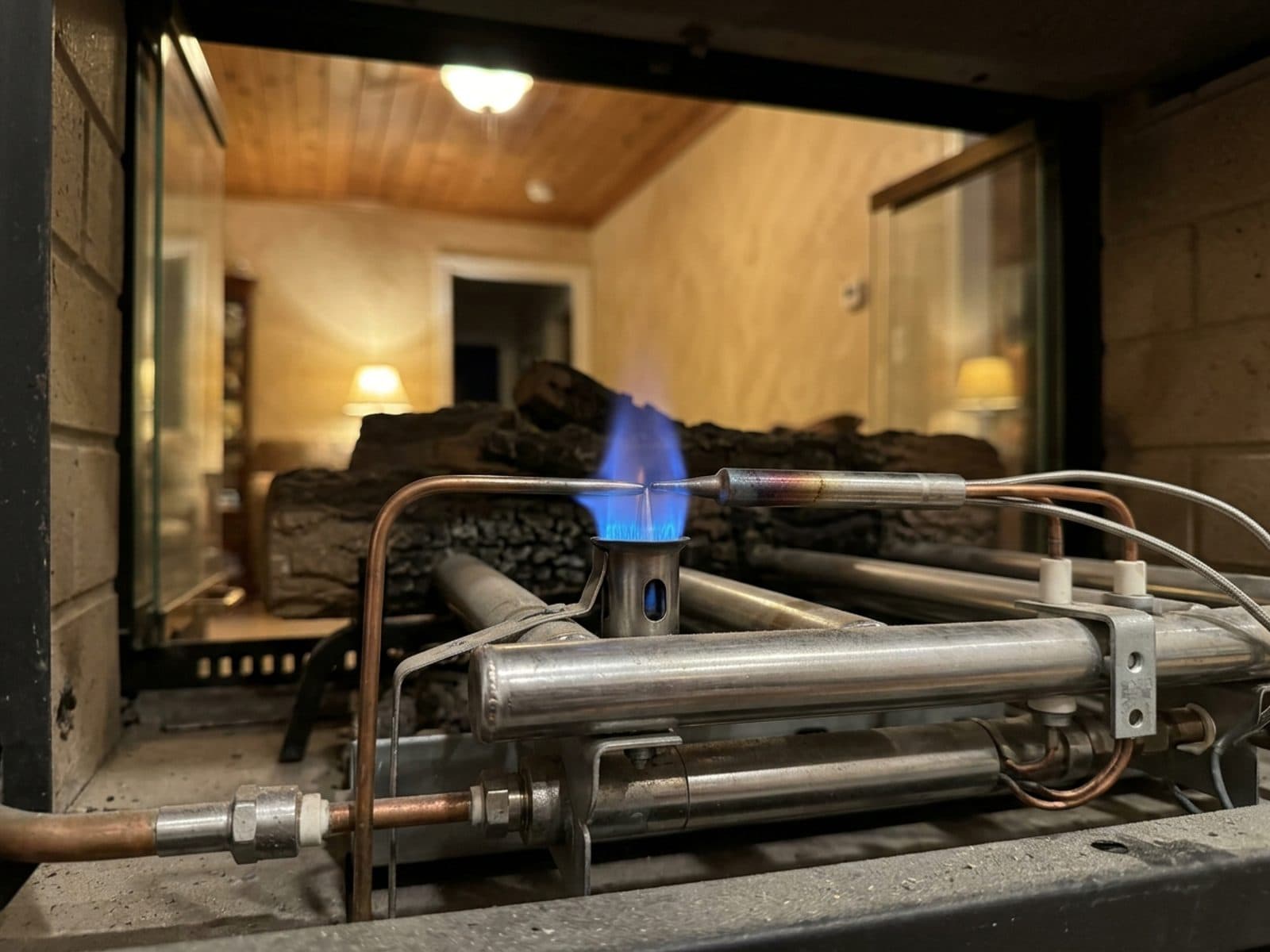 Gas fireplace work by Jersey Chimney Pros in middletown