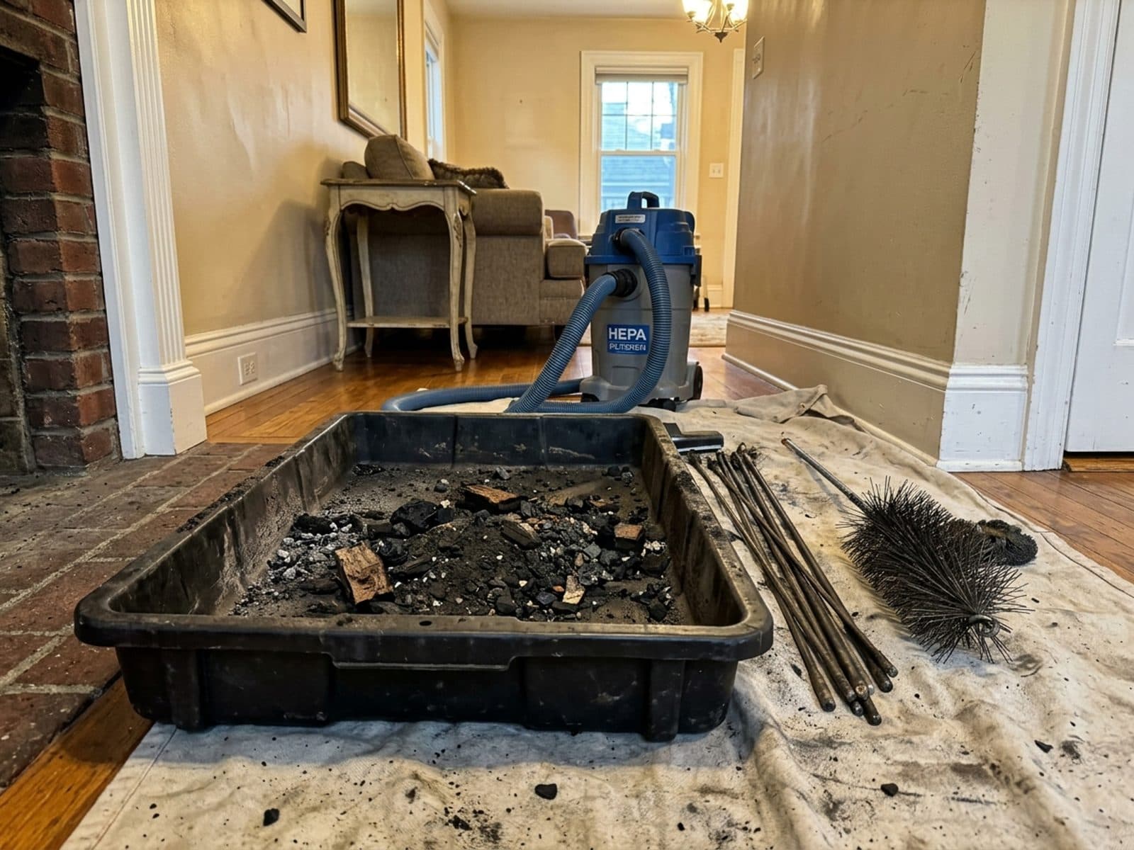 Chimney sweep work by Jersey Chimney Pros in the Jersey Shore