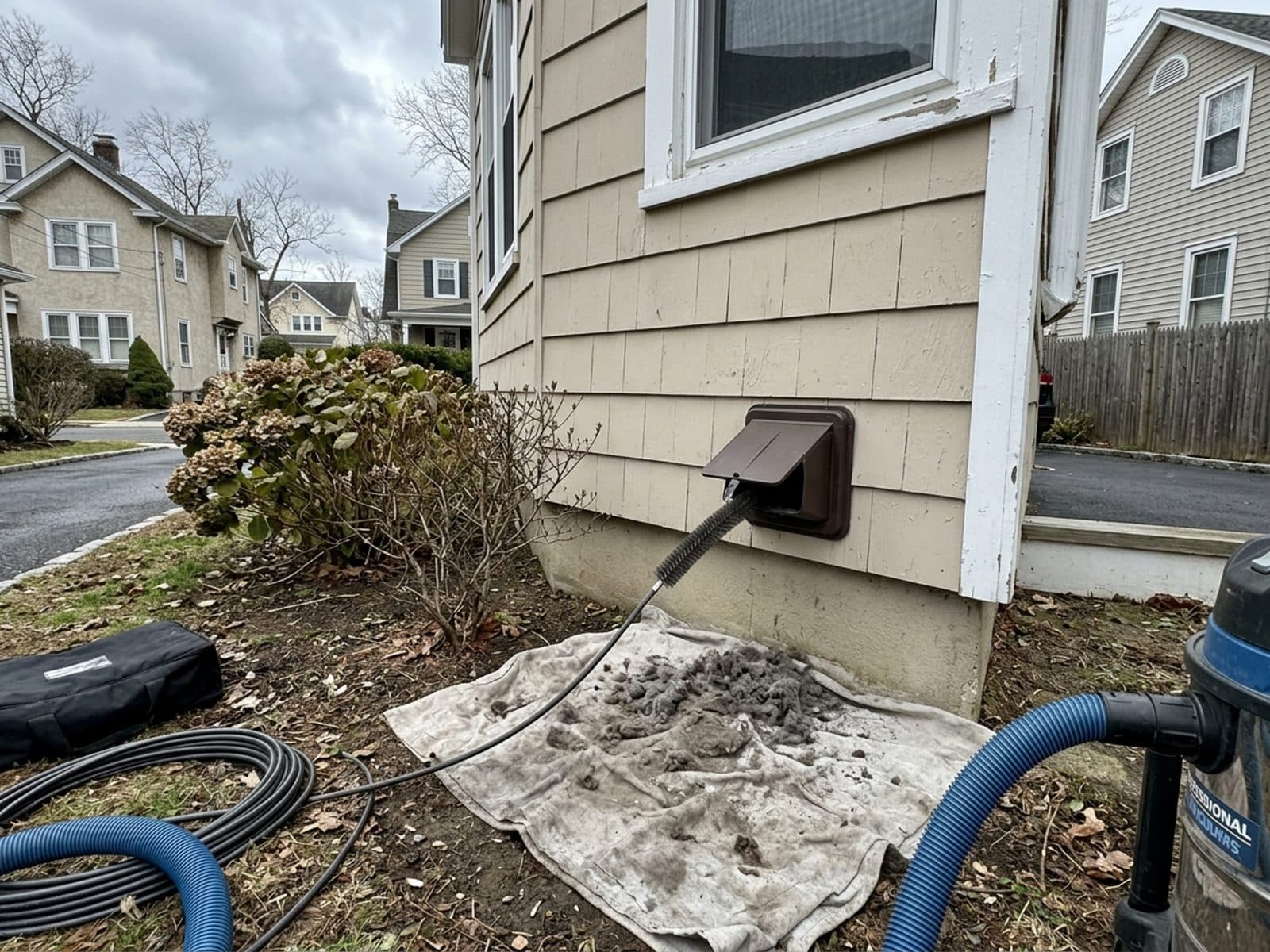 Dryer vent cleaning work by Jersey Chimney Pros in mantoloking