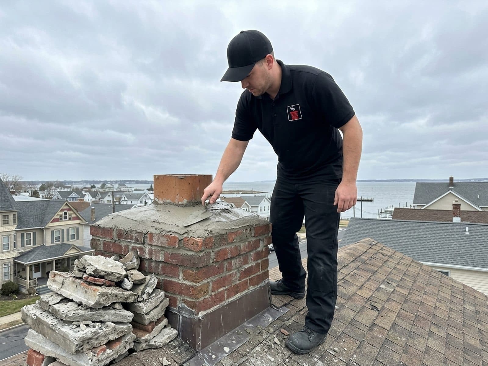 Masonry repair work by Jersey Chimney Pros in jackson