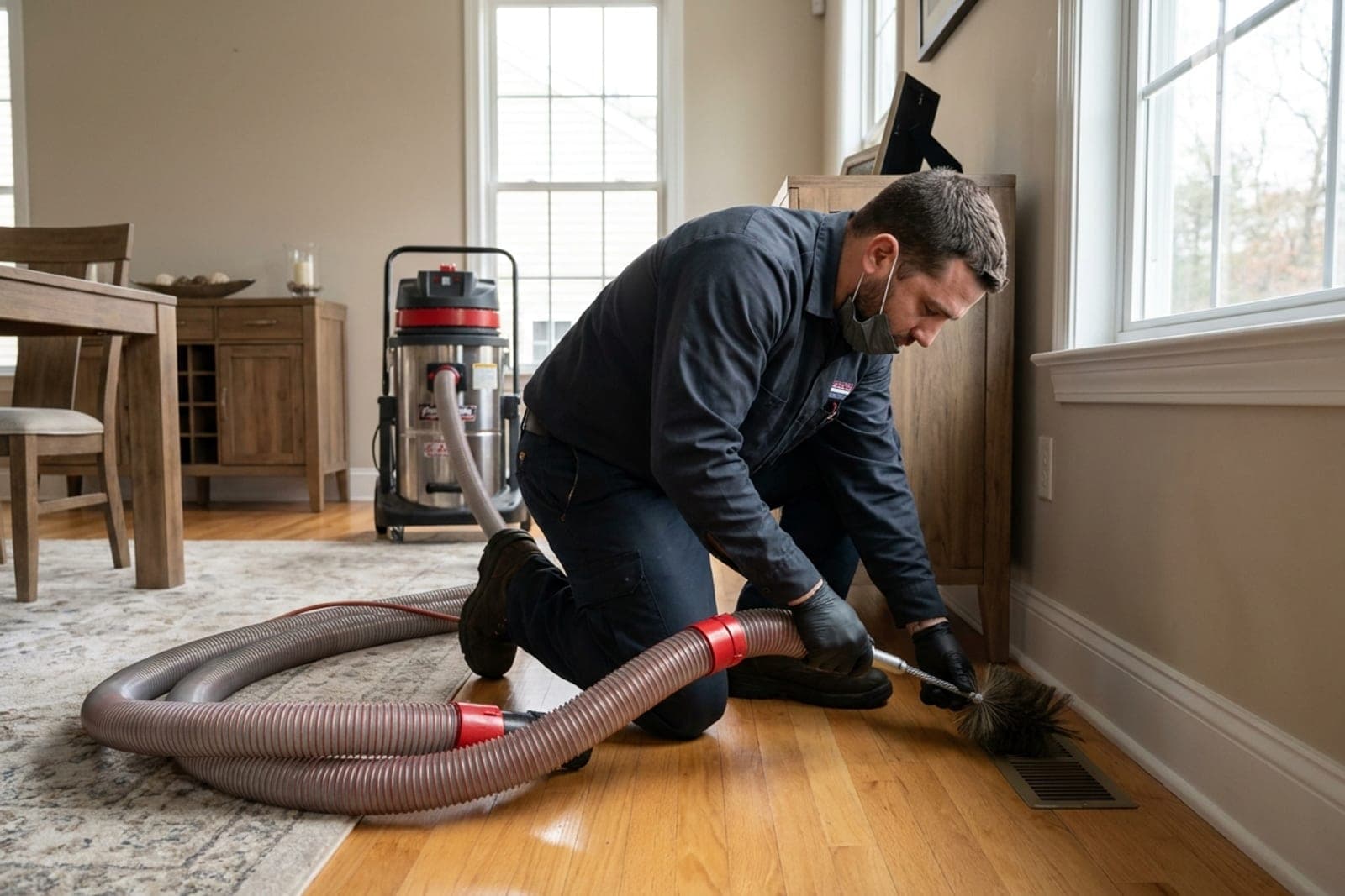 Residential air duct cleaning