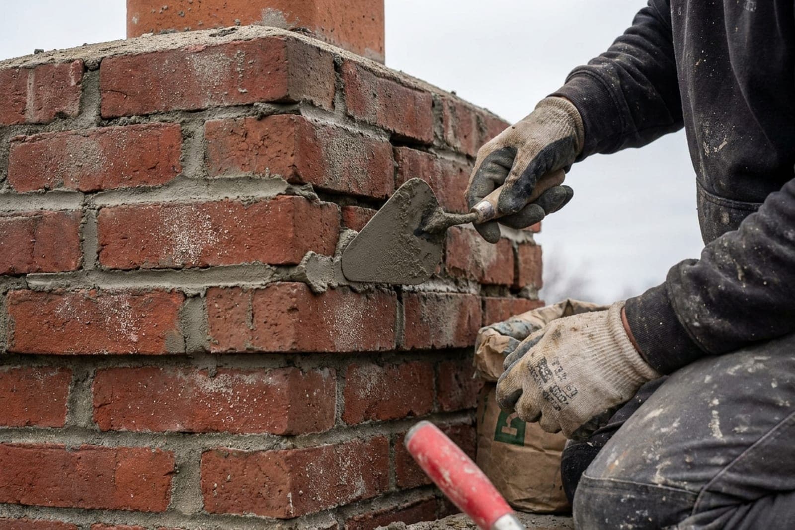 Chimney Repair in New Jersey — masonry repair on a brick chimney
