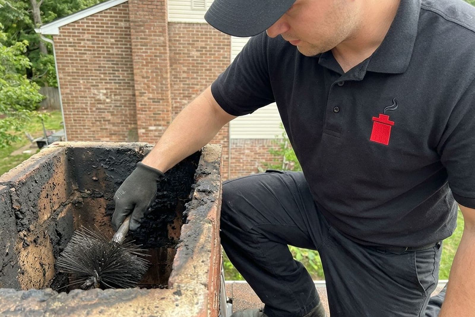 Creosote removal from a chimney flue