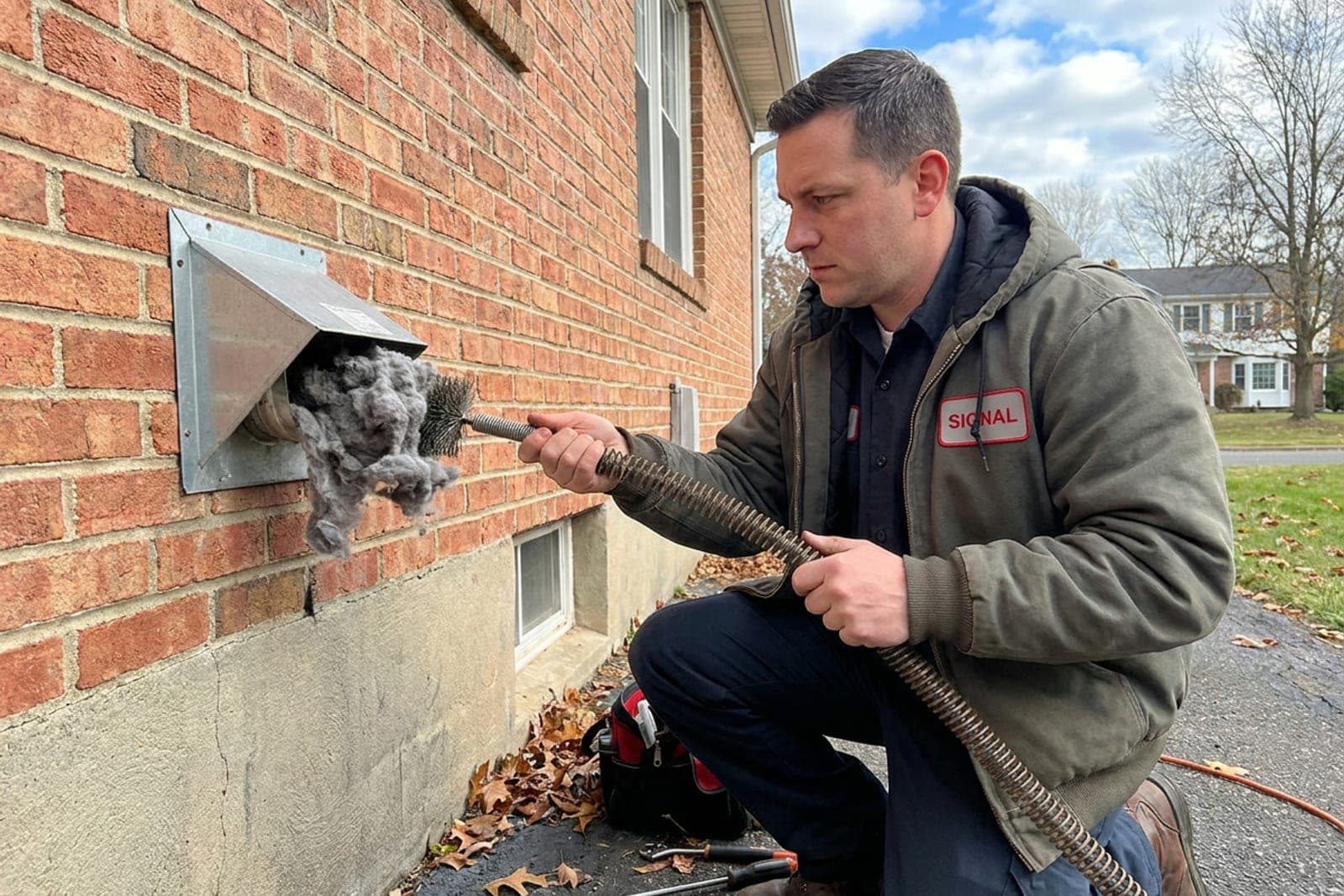 Dryer vent cleaning to prevent fire hazards