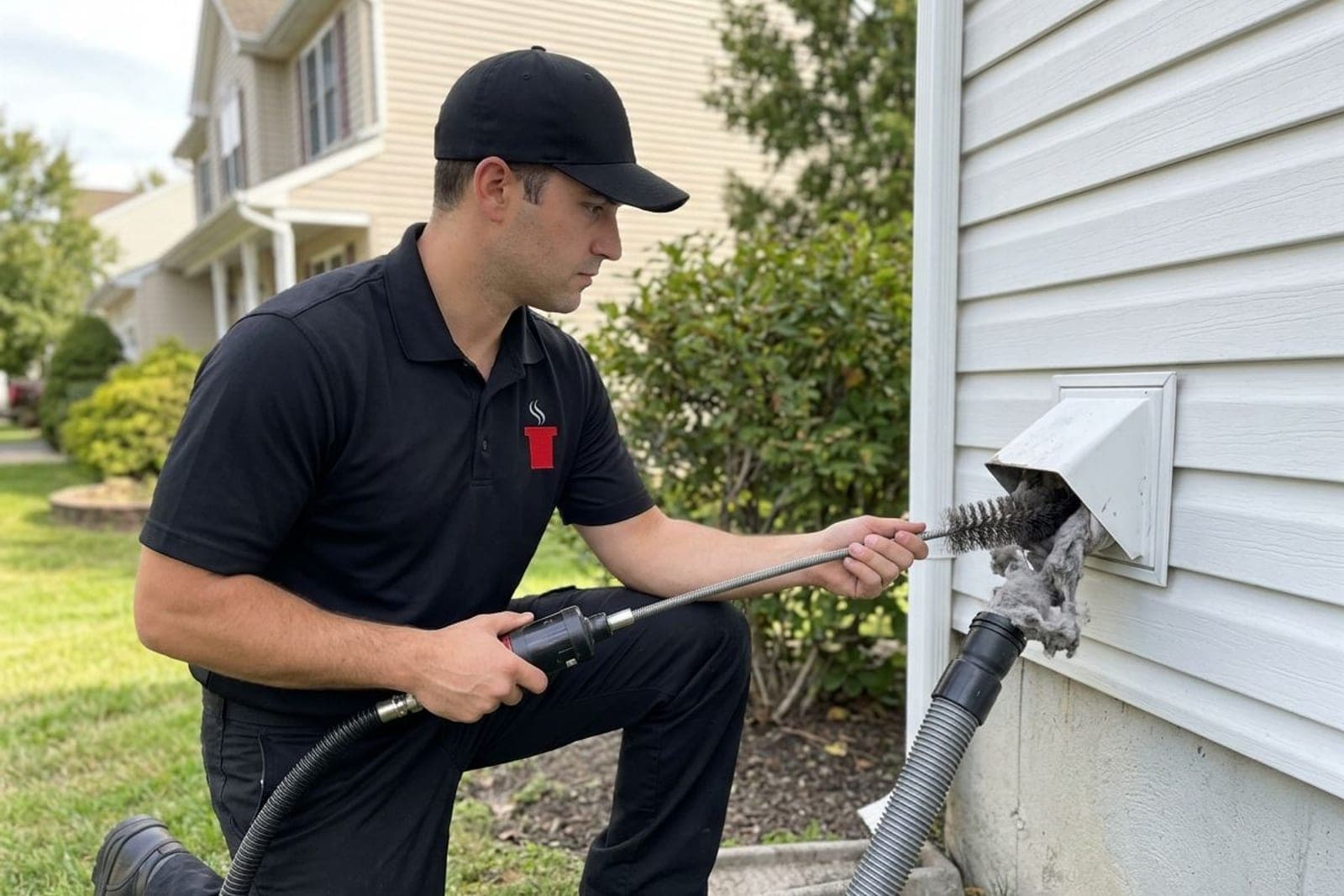 Dryer vent cleaning to prevent fire hazards